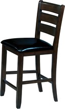 Acme Urbana Counter Height Chair (Set-2) - - Black Pu &amp; Espresso - $179.99