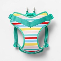 NEW Adjustable Padded Dog Harness sz L Variegated Stripe, step in, reversible - £7.03 GBP