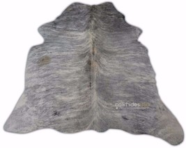 Grey Brindle Cowhide Rug Size: 6' X 5' ft Gray and Beige Brindle Rug j-015 - $277.19