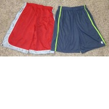 Boys Shorts 2 Pr Fila Red Reversible Gray Elastic Waist Drawstring Baske... - $9.90