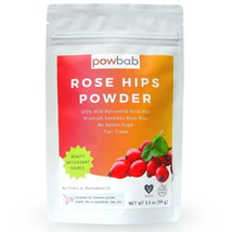 powbab Rose Hips Powder: 100% Organic Rosehip. Premium Rosa Rubiginosa (3.5 oz) - £11.66 GBP