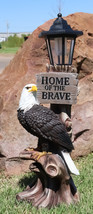 Ebros &#39;Home of The Brave&#39; Patriotic Eagle Night Light Statue Solar LED L... - $79.99