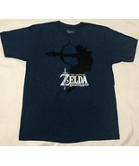 Nintendo Legend of Zelda Breath of the Wild Short Sleeve Mens Tee Blue S... - $9.98