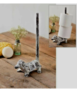 New rustic floor Puppy Toilet Roll holder in distressed iron - SALE - $41.01 CAD