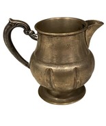 LEHMAN BROTHERS NEW YORK Silver on Copper 4&quot; 8oz Coffee Creamer Pitcher ... - $8.56