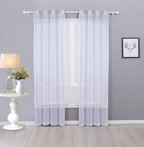 Interior Trends Ariana 2 Piece Sheer Voile Fully Stitched, 84&quot; Length, W... - £32.88 GBP