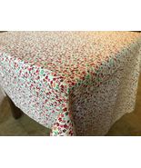 54&quot;x54&quot; - Small Flower Red - Tablecloth Floral Collection Cotton Events - £25.89 GBP