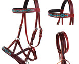 Horse Western English Leather Bitless Sidepull Bridle w/ Split Reins 77RS10 - $59.99