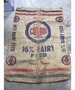 Vintage Corno Dairy Feed 100 Pound Feed Seed Burlap Sack Bag National Oa... - £24.91 GBP