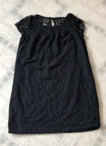 Old Navy Women&#39;s Size Small Dress Black Lace Yoke Short Sleeve Short Shi... - $29.03