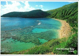 Aerial View Hanauma Bay Hawaii Postcard - £6.97 GBP