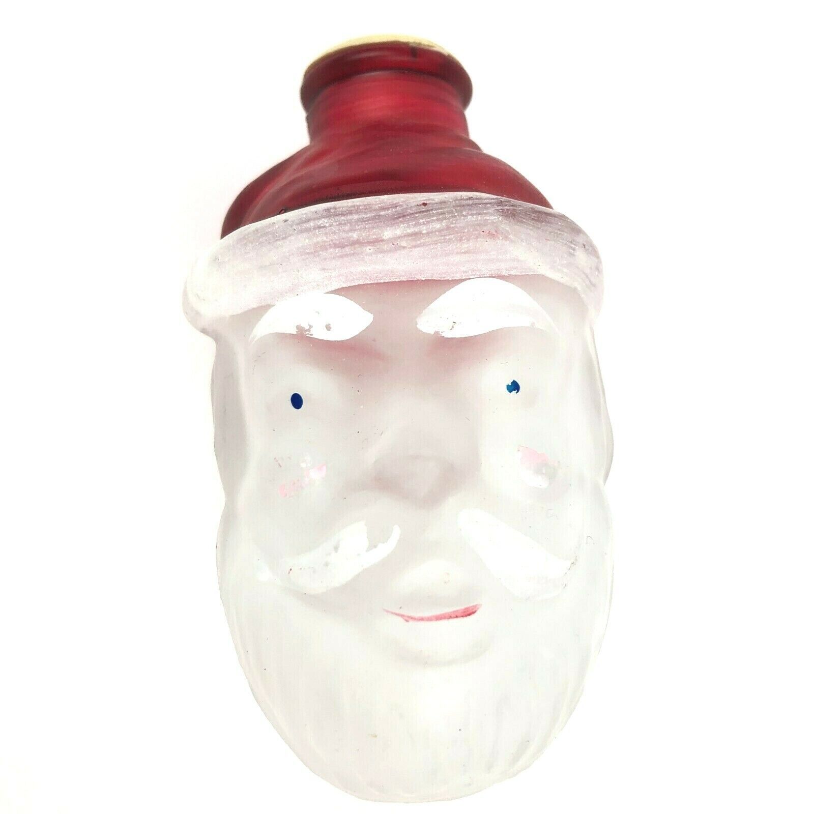 Vintage Old World Christmas Glass String Light Bulb Cover - Santa Face / Head - $13.86