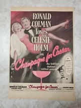 1950 Champagne For Caesar Movie Ad - Ronald Colman And Celeste Holm - £13.33 GBP