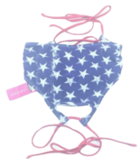 Xhilaration Womens Bikini Top With Laces Red White Blue USA Stars Size L... - £10.41 GBP