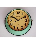 Vintage Maritime Seiko Wall Clock Slave Nautical Industrial Ship Clock Teal - $152.46