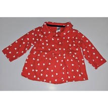 Carter's Baby Girl Jacket Red-ish White Hearts 12 Months Valentine's Day - £11.62 GBP