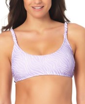 California Waves Juniors Smocked-Strap Bikini Top Color Lilac Size L - £17.34 GBP