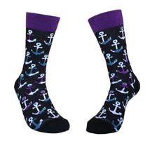 Colorful Anchor Pattern Socks (Adult Medium) - £6.33 GBP