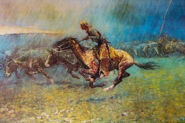 The Stampede by Frederic Remington Western Giclee Art Print + Free Shipping - £30.54 GBP+