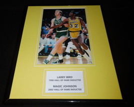 Larry Bird vs Magic Johnson Framed 11x14 Photo Display Lakers vs Celtics - $34.64