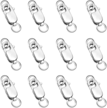 925 Sterling Silver Lobster Claw Clasp 12Pcs with Closed Jump Rings, Small Conne - £94.44 GBP