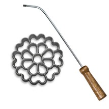 Rosette Bunuelos Mold with Handle, Spanish Shape 4 x 0.9 Inches - £22.82 GBP