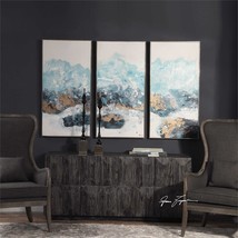 212 Main 34370 Crashing Waves Abstract Art  Set of 3 - £547.74 GBP