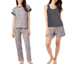 Lucky Brand 4-Piece Pajama Set  Gray Leopard Women&#39;s Sz  S or XL NWT - $400.94 MXN