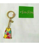 LILLY PULITZER Dress OH SHIFT! Key Chain New w/ Tag Floral Gold - $23.22