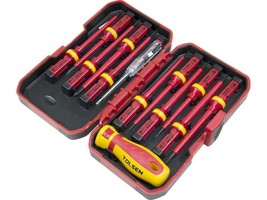 13pcs Tolsen Interchangeable VDE 1000V Power Insulated Screwdriver Set - £26.79 GBP