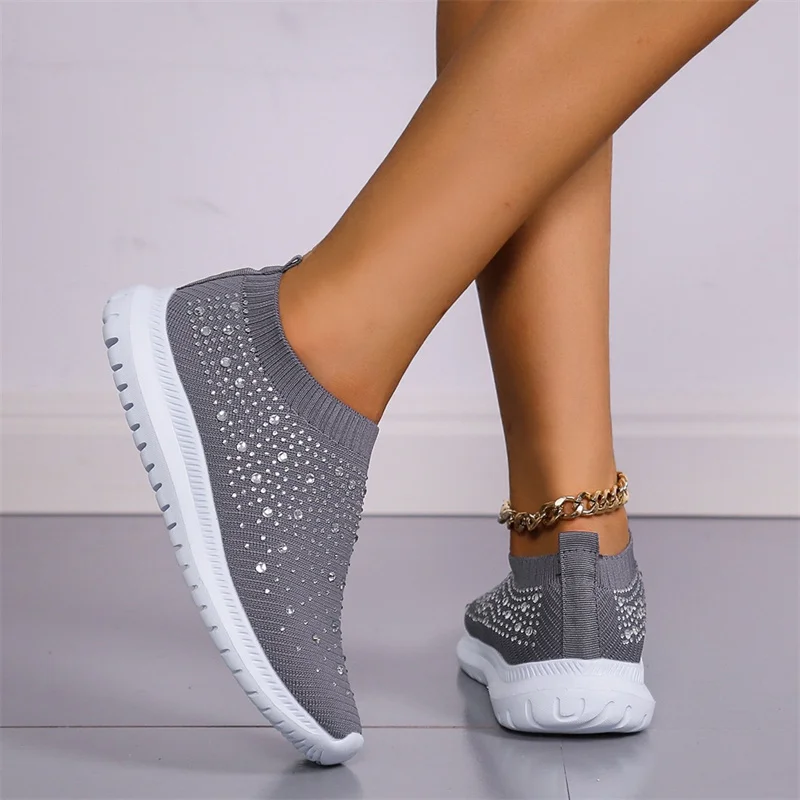 Flats  Shoes Sneakers 2024 New Spring Summer Designer Crystal  Casual Cozy Loafe - £121.14 GBP