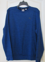 Puma Crewneck Brushed Fleece Long Slv Pullover Blue Men&#39;s Sz XXL NWT - $399.85 MXN