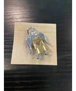 Angle metal Silver  Gold tone metal heart pin brooch christmas New - £5.53 GBP
