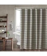 COUNTRY PLAID PRIMITIVE BLACK 72&quot; SHOWER CURTAIN HOOKS CHECK 13 PC SET P... - €11,04 EUR