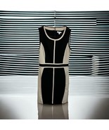 New York Co Stretch Cocktail Dress Size 8 Formal Black Tan Colorblock Fu... - $623.16 MXN