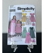 Childs Girls Dress With Optional Petticoat &amp; Purse Bag Size 3-6 Sewing P... - $13.05 CAD