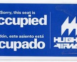 Hughes Airwest Seat Occupied Seat Reserved Card 1976 - £21.90 GBP