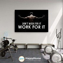 Work For It Wall Art Home Gym Decor Workout Room Fitness Quote Print Art -P600 - £19.64 GBP+