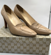 Vintage Women&#39;s Gucci Pumps Tan Leather (Euro Size 39.5) US 8 - €56,98 EUR