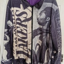 LA Lakers Overcoat 2XL, Grey with Purple Inner - $34.53