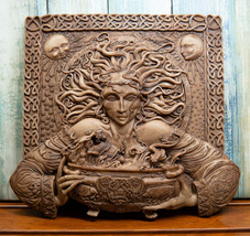 Ebros Goddess of Rebirth Cerridwen Magical Potions Cauldron Hanging Wall Plaque - £27.96 GBP