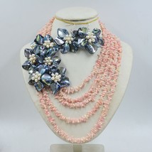 Fashion Design Nigerian Coral Beads Jewelry Neckace - £74.24 GBP