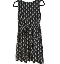 Modcloth CIRCUS Womens Dress Navy Pineapple Print Retro Sleeveless Sz 8 UK 6 US - £13.03 GBP