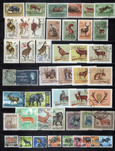 Wild Animals Stamp Collection Used Wildlife Elephants Deer ZAYIX 0324S0054 - £13.27 GBP