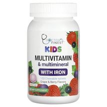 Doctor&#39;s Finest Kids Multivitamin &amp; Multimineral with Iron, Grape &amp; Berr... - $24.45