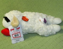 Multipet Plush Lambchop New Squeaker Dog Toy White 12&quot; Stuffed Animal Hang Tag - £6.55 GBP