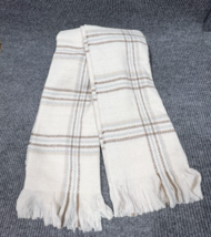 A New Day Brushed Blanket Scarf Brown Striped Shawl Wrap 90”x 24” Dressy... - £11.51 GBP