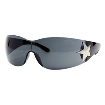 Mujer Gafas de Sol sin Montura Rectangular Escudo Envoltura Star Bisagra UV 400 - £11.95 GBP+