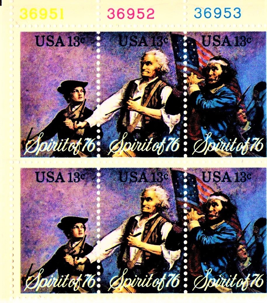 Primary image for U S Stamp The Spirit of '76  - Strip of 20 MNH 1976 U.S. Postage Stamps