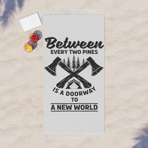 Nature-Inspired Boho Beach Cloth: &quot;Between Every Two Pines&quot; Print, 38&quot; x... - £51.75 GBP